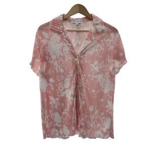 Waverles Women Maternity Plisse Please Terry Top Pink S